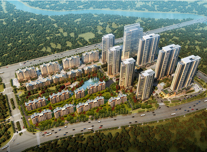 金泰?舒格蘭一、二期鳥瞰圖